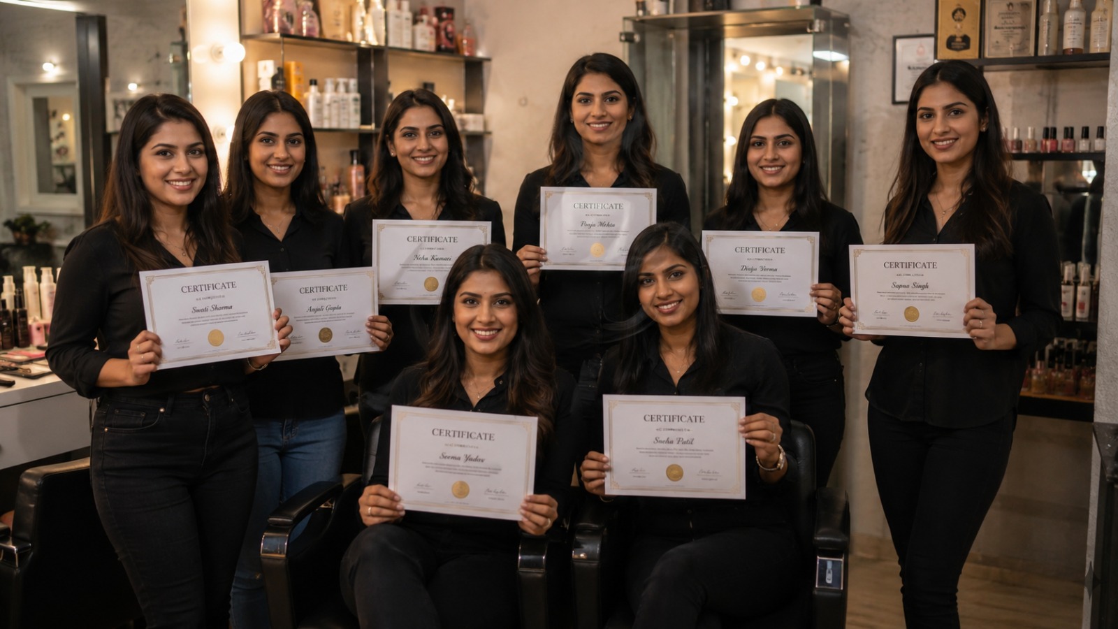 Students with certificates